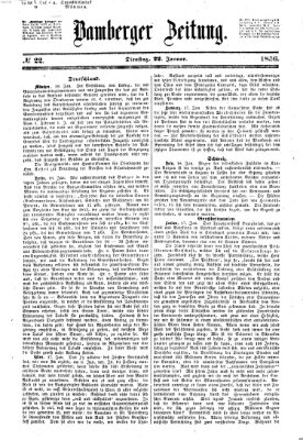 Bamberger Zeitung Dienstag 22. Januar 1856