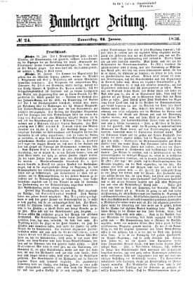 Bamberger Zeitung Donnerstag 24. Januar 1856