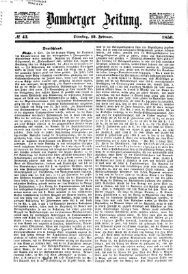 Bamberger Zeitung Dienstag 12. Februar 1856