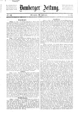 Bamberger Zeitung Mittwoch 13. Februar 1856