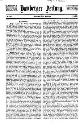 Bamberger Zeitung Freitag 29. Februar 1856