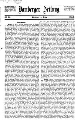 Bamberger Zeitung Dienstag 11. März 1856