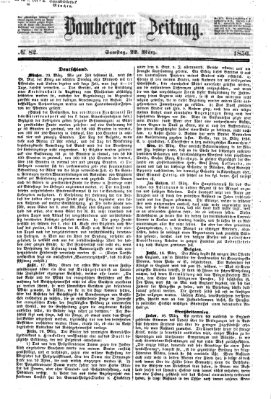 Bamberger Zeitung Samstag 22. März 1856