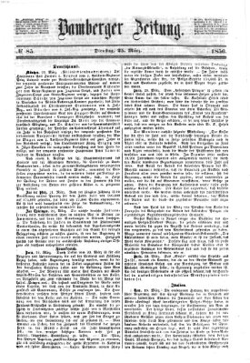 Bamberger Zeitung Dienstag 25. März 1856