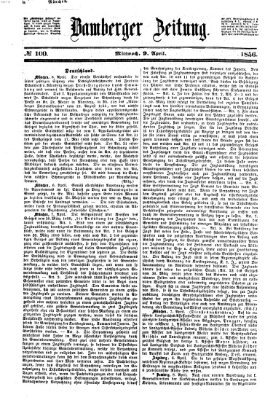 Bamberger Zeitung Mittwoch 9. April 1856