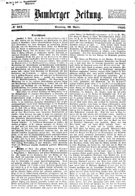 Bamberger Zeitung Sonntag 13. April 1856