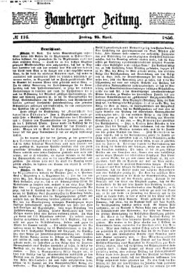 Bamberger Zeitung Freitag 25. April 1856