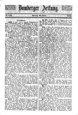 Bamberger Zeitung Montag 28. April 1856