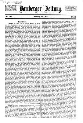 Bamberger Zeitung Samstag 24. Mai 1856