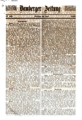 Bamberger Zeitung Samstag 14. Juni 1856