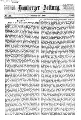 Bamberger Zeitung Dienstag 24. Juni 1856