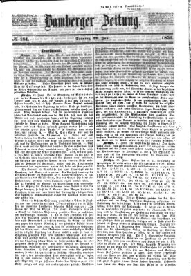 Bamberger Zeitung Sonntag 29. Juni 1856