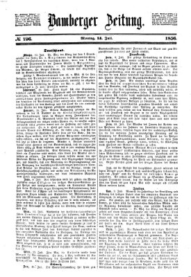 Bamberger Zeitung Montag 14. Juli 1856