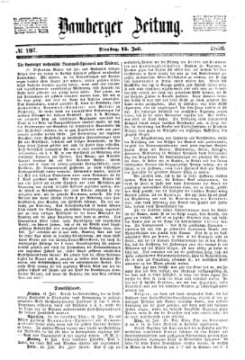 Bamberger Zeitung Dienstag 15. Juli 1856