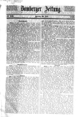 Bamberger Zeitung Freitag 18. Juli 1856