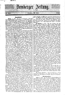 Bamberger Zeitung Samstag 19. Juli 1856