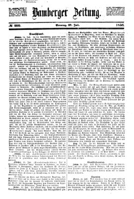 Bamberger Zeitung Sonntag 27. Juli 1856