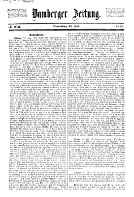 Bamberger Zeitung Donnerstag 31. Juli 1856