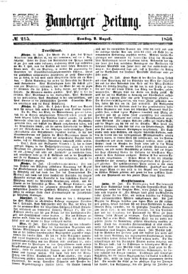 Bamberger Zeitung Samstag 2. August 1856