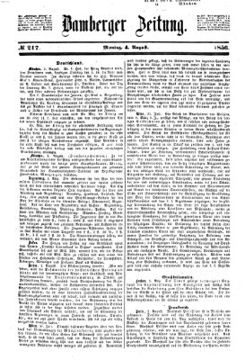 Bamberger Zeitung Montag 4. August 1856