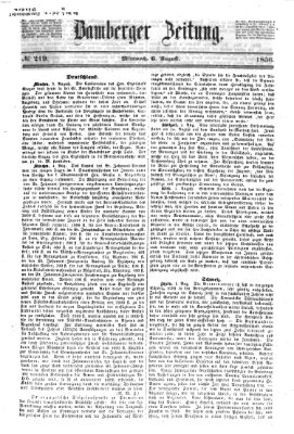 Bamberger Zeitung Mittwoch 6. August 1856