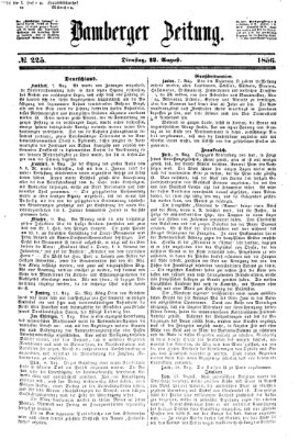 Bamberger Zeitung Dienstag 12. August 1856