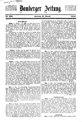 Bamberger Zeitung Sonntag 17. August 1856