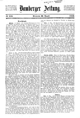 Bamberger Zeitung Mittwoch 20. August 1856