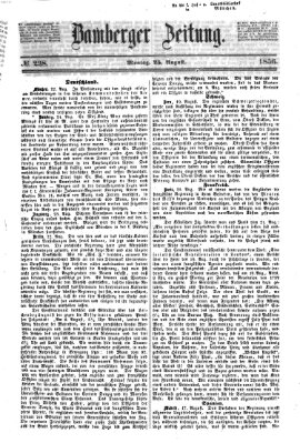 Bamberger Zeitung Montag 25. August 1856