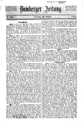 Bamberger Zeitung Dienstag 26. August 1856