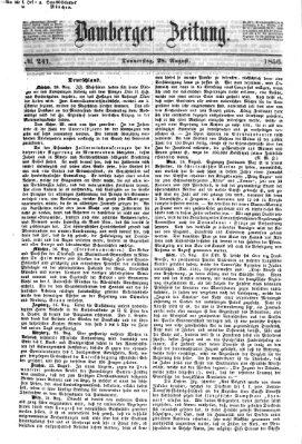 Bamberger Zeitung Donnerstag 28. August 1856