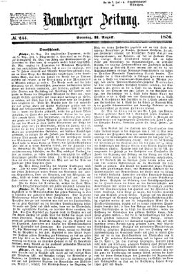 Bamberger Zeitung Sonntag 31. August 1856