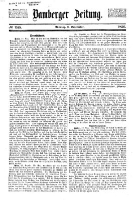 Bamberger Zeitung Montag 1. September 1856