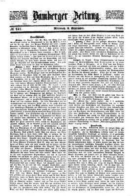 Bamberger Zeitung Mittwoch 3. September 1856