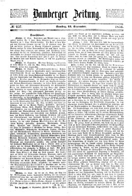 Bamberger Zeitung Samstag 13. September 1856