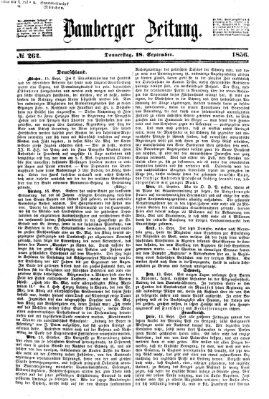 Bamberger Zeitung Donnerstag 18. September 1856