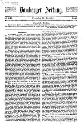 Bamberger Zeitung Donnerstag 25. September 1856