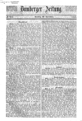 Bamberger Zeitung Samstag 27. September 1856