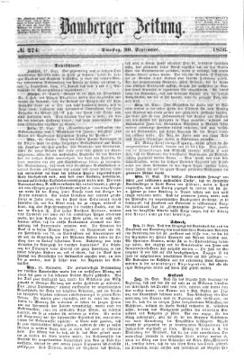 Bamberger Zeitung Dienstag 30. September 1856