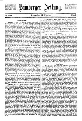 Bamberger Zeitung Donnerstag 16. Oktober 1856