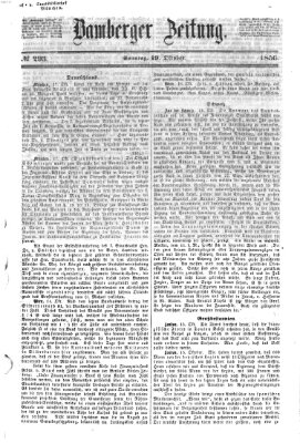 Bamberger Zeitung Sonntag 19. Oktober 1856