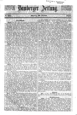 Bamberger Zeitung Montag 20. Oktober 1856