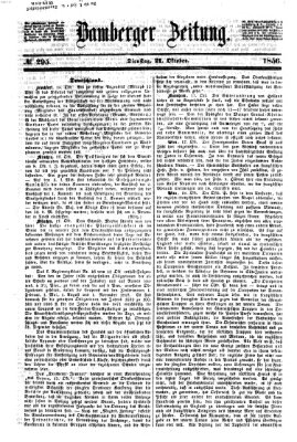 Bamberger Zeitung Dienstag 21. Oktober 1856