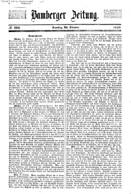 Bamberger Zeitung Samstag 25. Oktober 1856