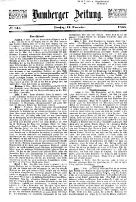 Bamberger Zeitung Dienstag 11. November 1856