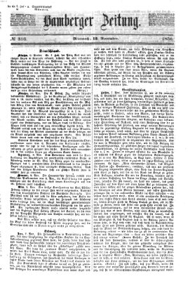 Bamberger Zeitung Mittwoch 12. November 1856