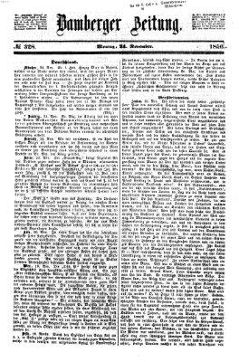 Bamberger Zeitung Montag 24. November 1856