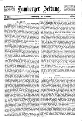 Bamberger Zeitung Donnerstag 27. November 1856