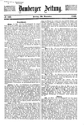 Bamberger Zeitung Freitag 28. November 1856