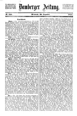 Bamberger Zeitung Mittwoch 10. Dezember 1856